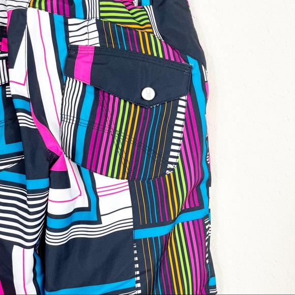 Spyder geometric bright colors ski pants size 12 - Picture 11 of 11